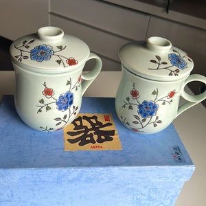 2 ARITA Japanese porcelain mugs